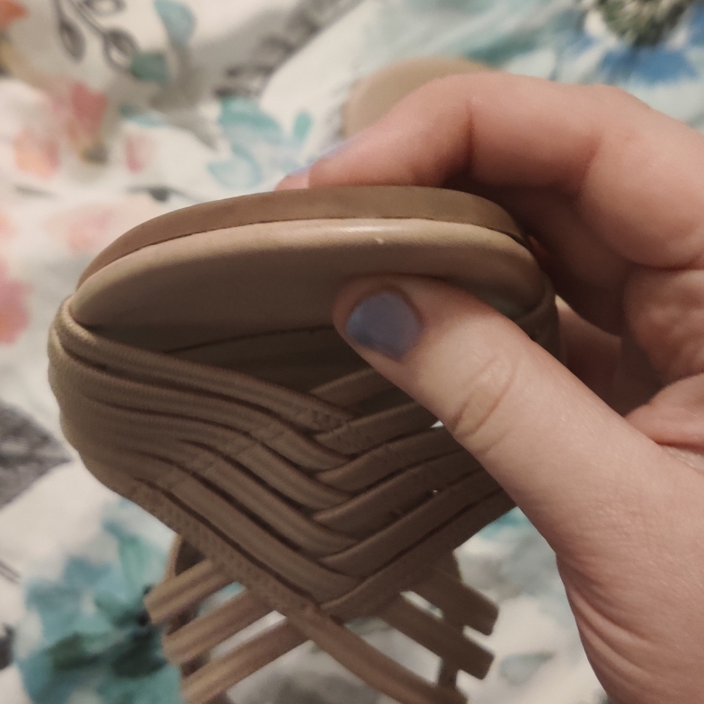 Tan formal sandals